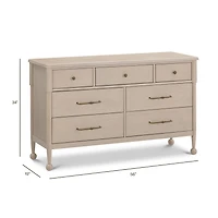Alouette 7-Drawer Assembled Dresser - Washed Pine