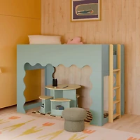 Nessa Nesting Play Table - Light Sage and Honey