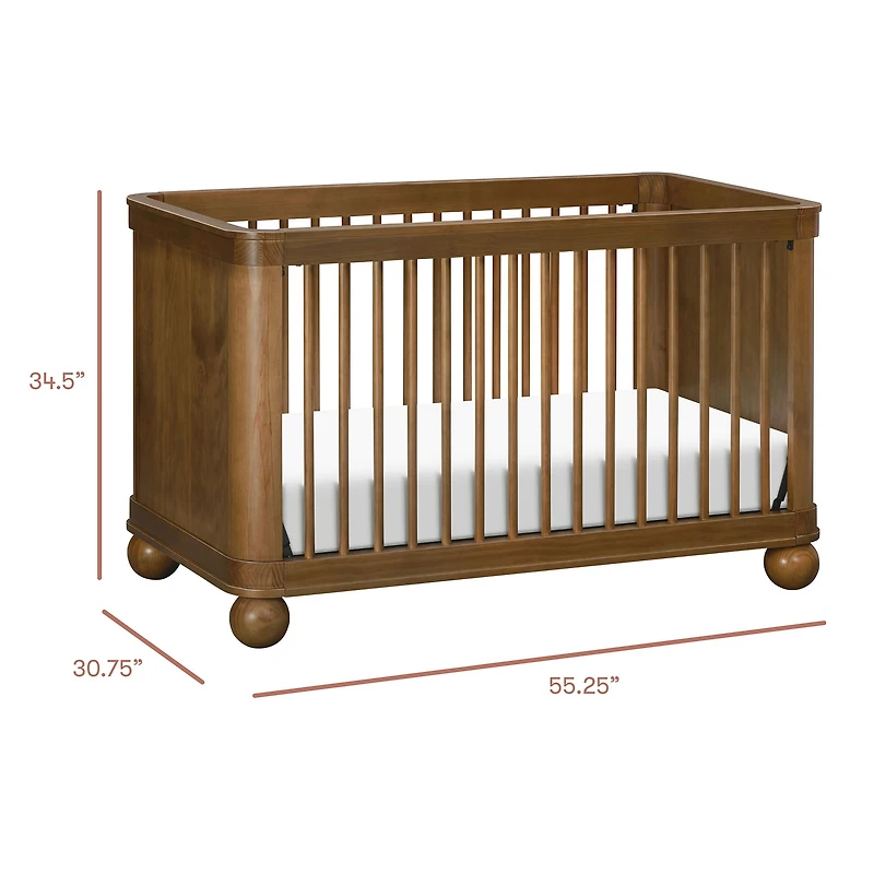 Couchette Convertible 3-en-1 Crosby - Noyer Naturel