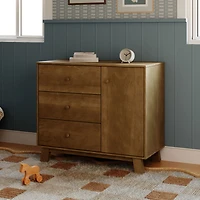 Hudson Modern 3-Drawer Dresser - Natural Walnut
