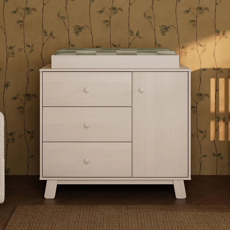 Hudson Modern 3-Drawer Dresser - Washed Natural
