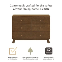 Commode 6 Tiroirs Hudson - Noyer Naturel