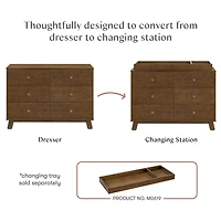 Hudson Modern 6-Drawer Assembled Double Dresser - Natural washed