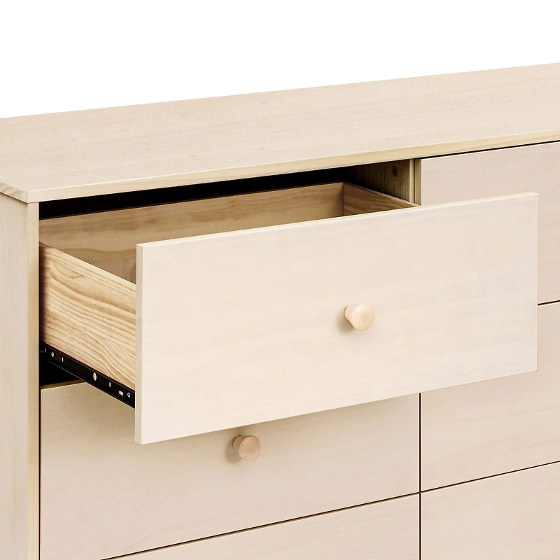 Hudson Modern 6-Drawer Assembled Double Dresser - Natural Washed