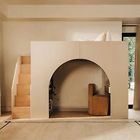 Moab Stair Loft Bed - Taupe/Ash