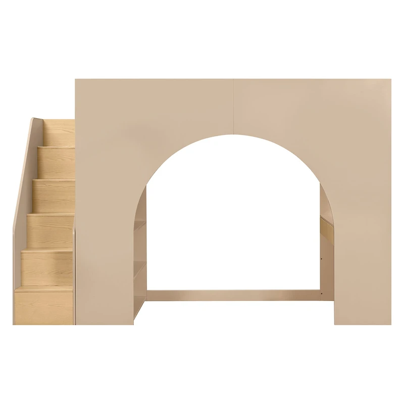Moab Stair Loft Bed - Taupe/Ash