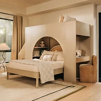 Moab Stair Loft Bed - Taupe/Ash