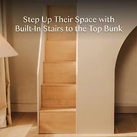 Moab Stair Loft Bed - Taupe/Ash
