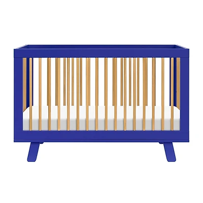 Hudson 3-in-1 Convertible Crib - Cobalt / Honey