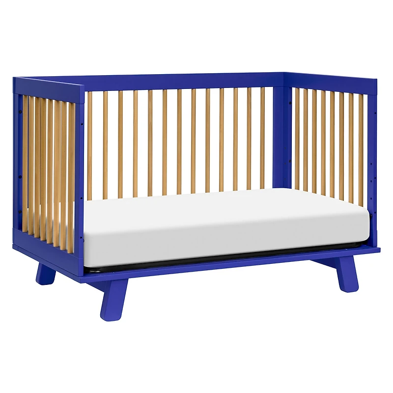 Hudson 3-in-1 Convertible Crib - Cobalt / Honey