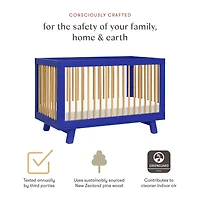 Couchette Convertible 3 en 1 Hudson - Cobalt / Miel