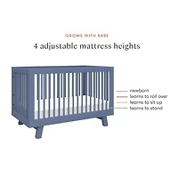 Hudson 3-in-1 Convertible Crib - Cove Blue