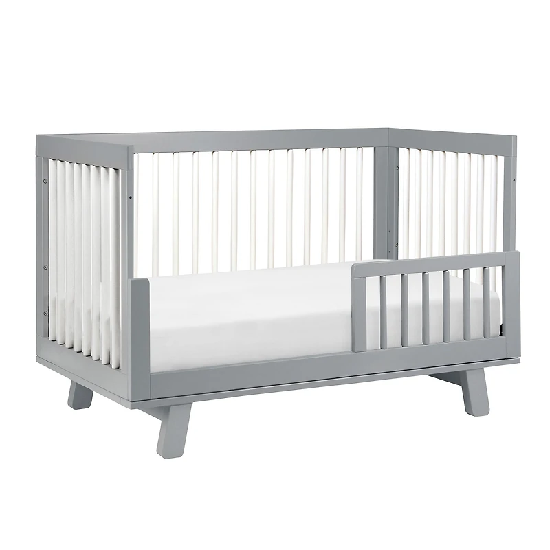 Couchette Convertible 3 en 1 Hudson - Gris / Blanc