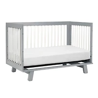 Hudson 3-in-1 Convertible Crib - Grey / White