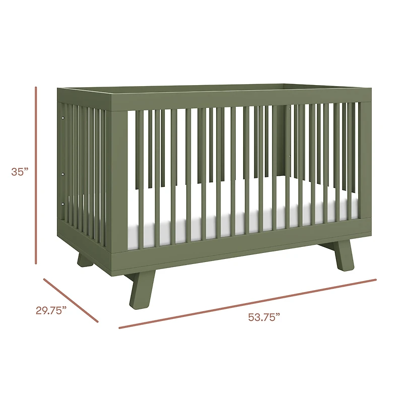 Hudson 3-in-1 Convertible Crib - Olive
