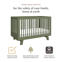 Hudson 3-in-1 Convertible Crib - Olive