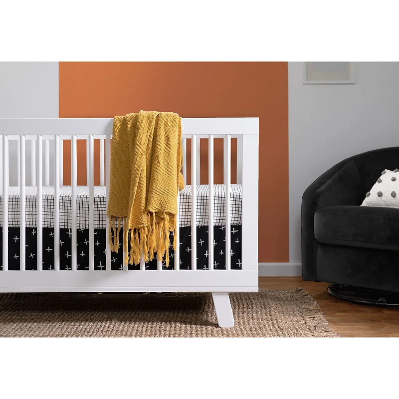 Hudson 3-in-1 Convertible Crib - White