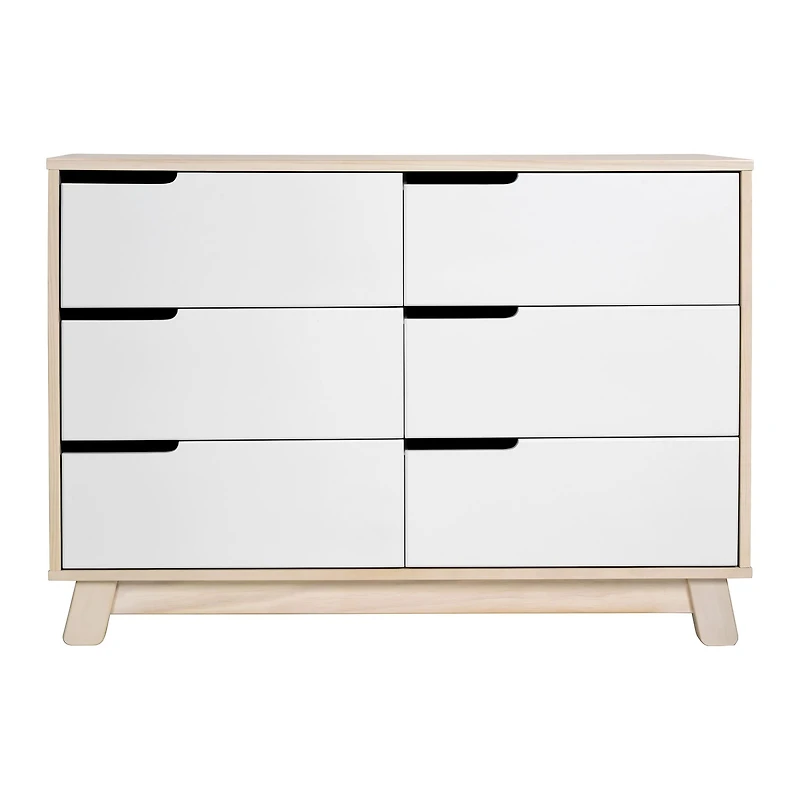 Commode 6 Tiroirs Hudson - Naturel Lavé / Blanc