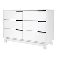 Hudson 6-Drawer Double Dresser - White