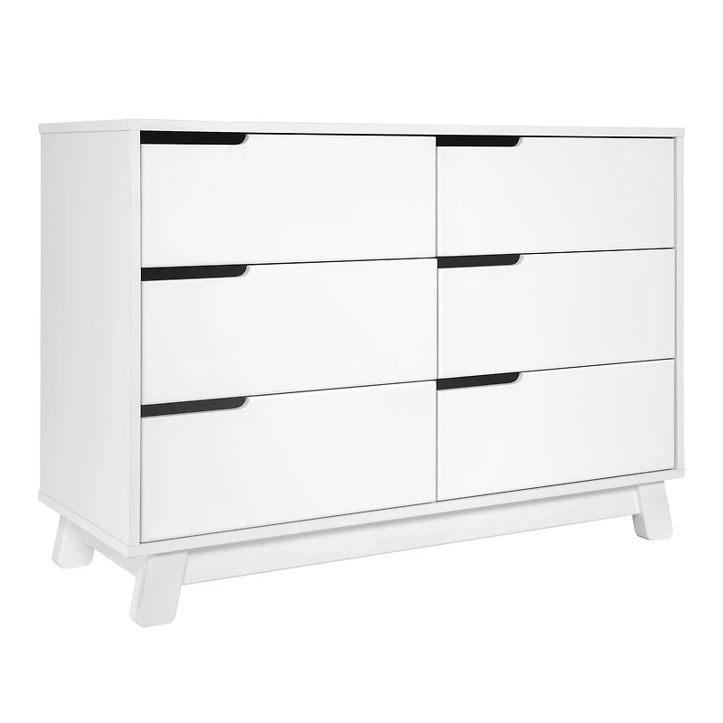 Hudson 6-Drawer Double Dresser - White
