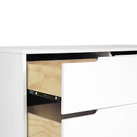 Hudson 6-Drawer Double Dresser - White