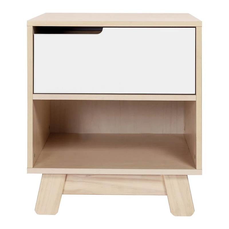 Hudson Nightstand with USB Port - Washed Natural / White