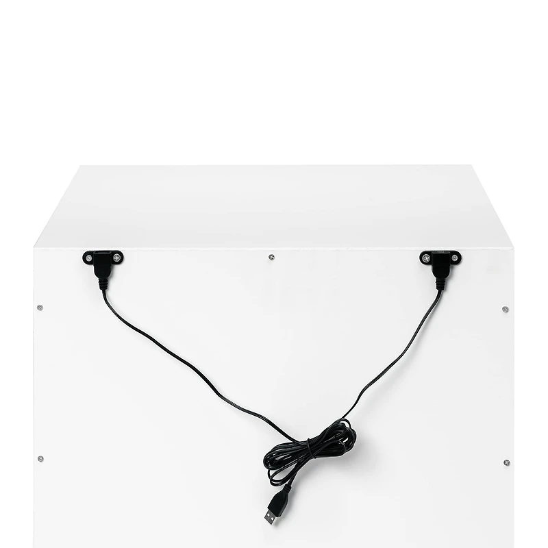 Table de Nuit Hudson avec port USB -  Blanc