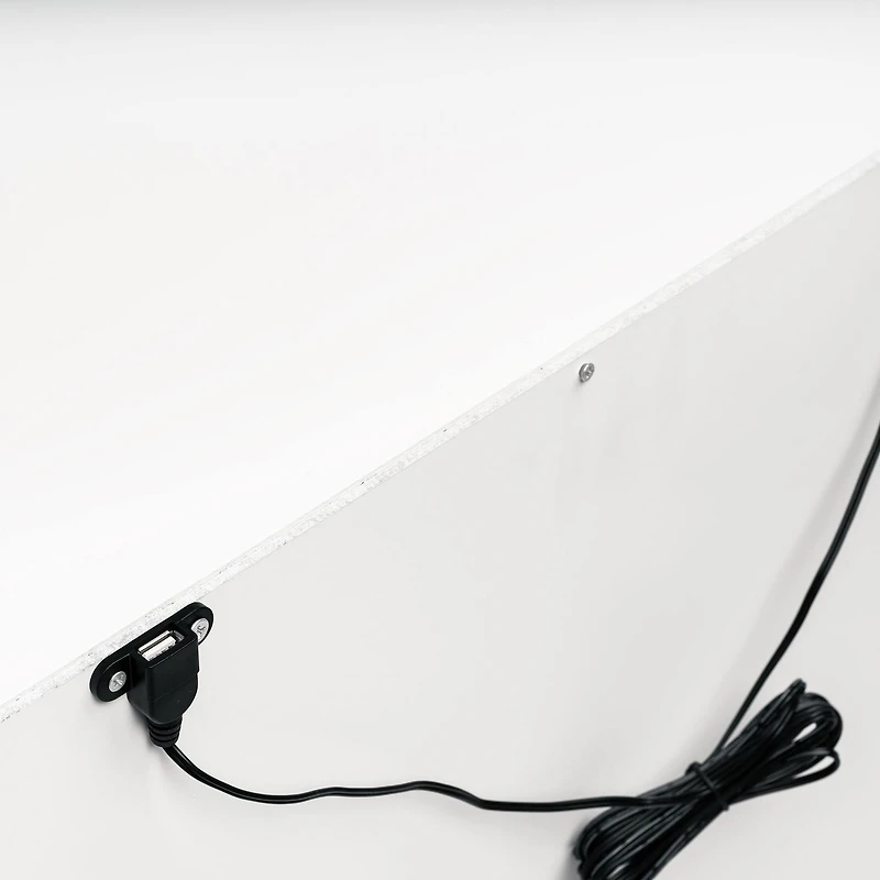 Table de Nuit Hudson avec port USB -  Blanc