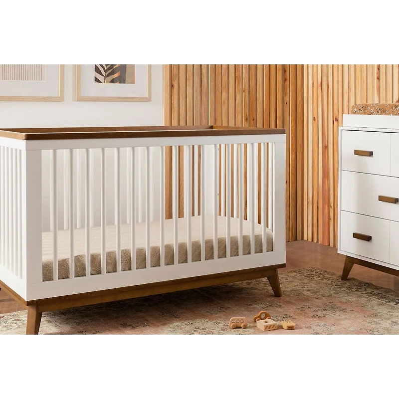 Meuble à Langer 3 Tiroirs Scoot - Blanc / Noyer