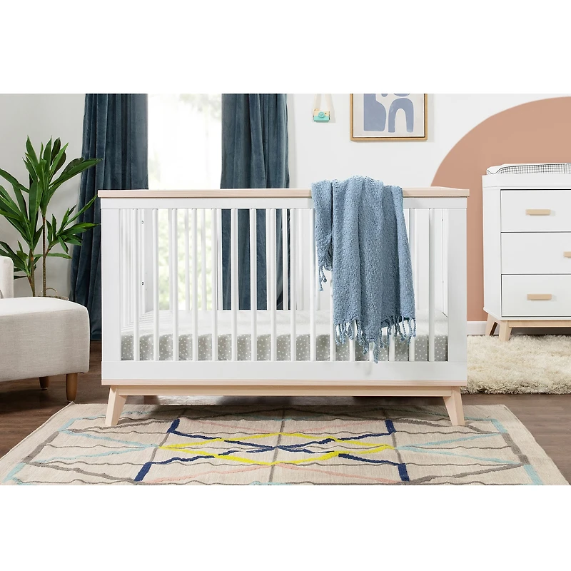 Couchette Convertible 3 en 1 Scoot - Blanc / Naturel Lavé