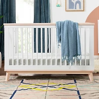 Couchette Convertible 3 en 1 Scoot - Blanc / Naturel Lavé