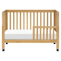 Maki Full-Size Folding Crib with Toddler Bed Conversion Kit - Honey