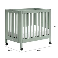 Origami Mini Crib - Light Sage