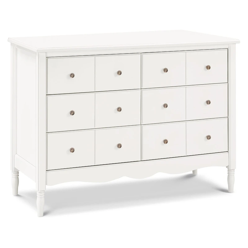 Commode Liberty 6 tiroirs - Blanc Chaud