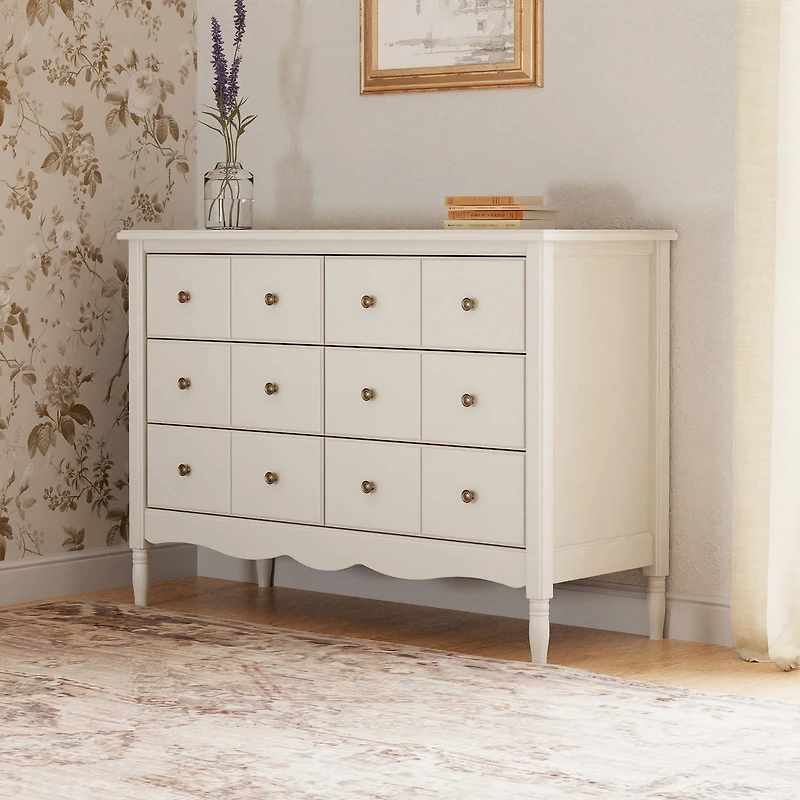Commode Liberty 6 tiroirs - Blanc Chaud