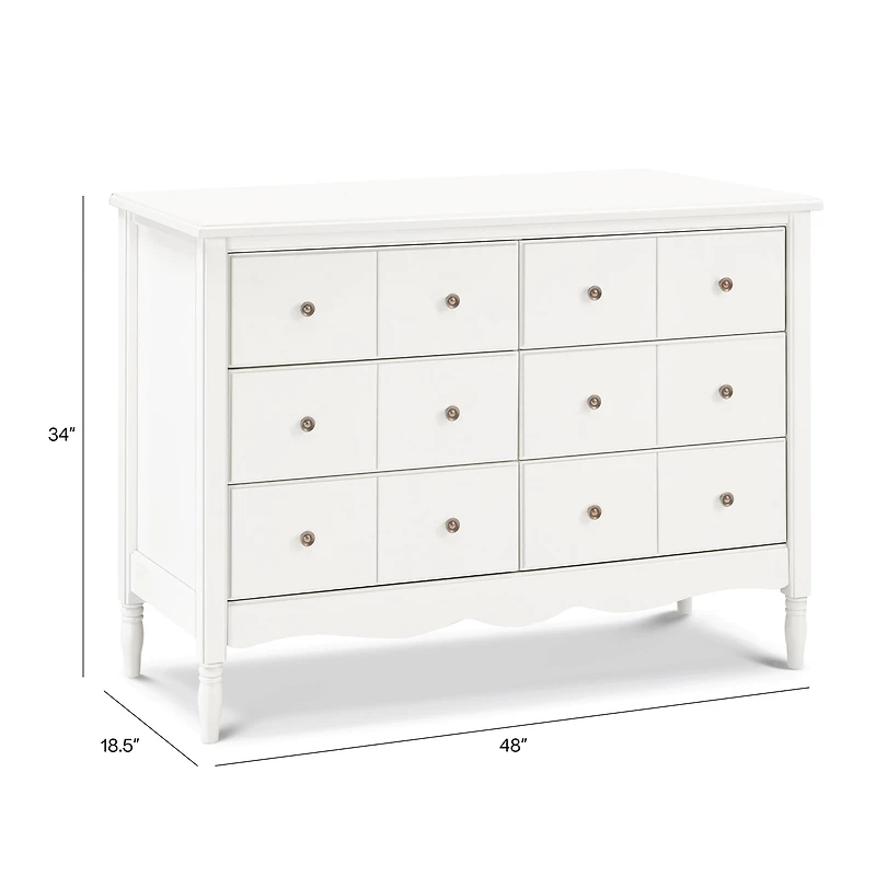 Liberty 6-Drawer Assembled Dresser - Warm White