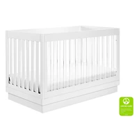 Harlow 3-in-1 Convertible Crib with Toddler Bed Conversion Kit - White / Acrylic