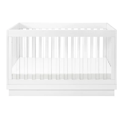 Harlow 3-in-1 Convertible Crib with Toddler Bed Conversion Kit - White / Acrylic