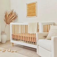 Couchette Convertible 3 en 1 Lolly - Blanc / Naturel