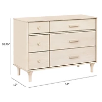 Lolly 6-Drawer Double Dresser - Washed Natural