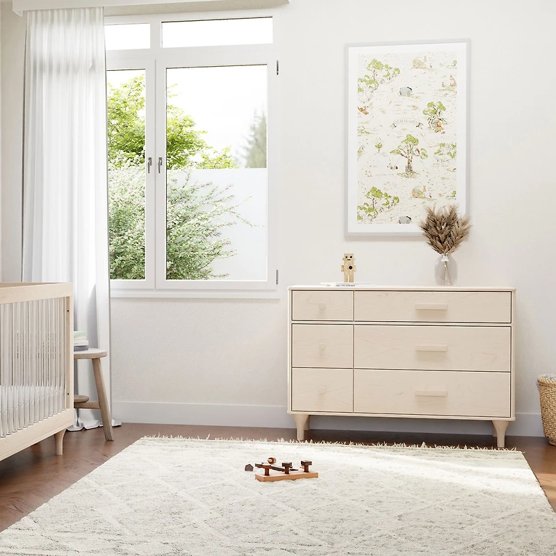 Commode Double 6 Tiroirs Lolly - Naturel Lavé