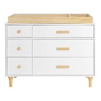 Lolly 6-Drawer Double Dresser - White / Natural