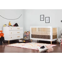 Lolly 6-Drawer Double Dresser - White / Natural