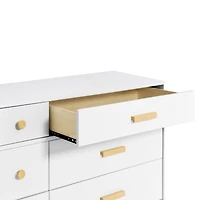 Lolly 6-Drawer Double Dresser - White / Natural