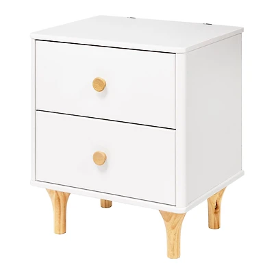 Lolly Nightstand with USB Port - White and Natural