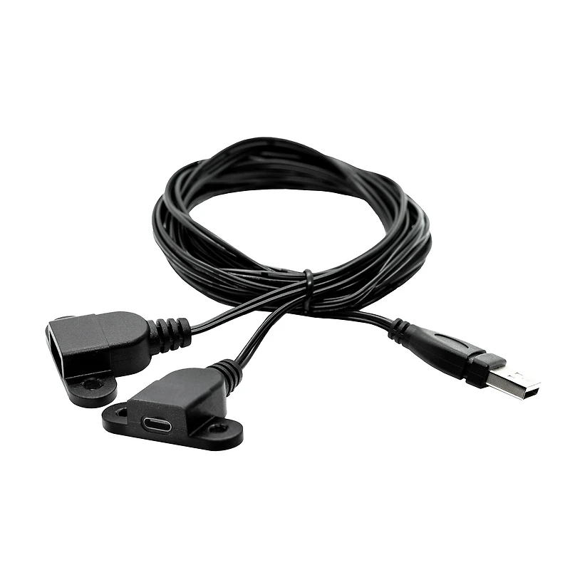 Table de Nuit Lolly avec Port USB - Blanc et Naturel