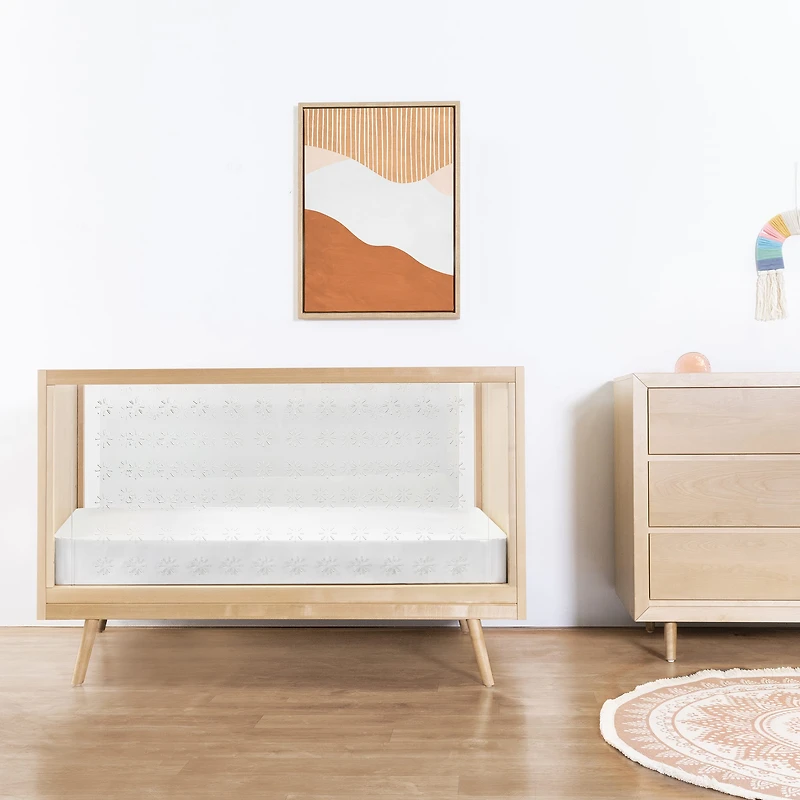 Couchette 3-en-1 Transparente Nifty - Acrylique / Bouleaux Naturel