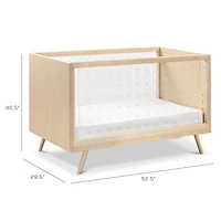 Couchette 3-en-1 Transparente Nifty - Acrylique / Bouleaux Naturel