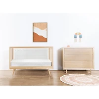 Couchette 3-en-1 Transparente Nifty - Acrylique / Bouleaux Naturel