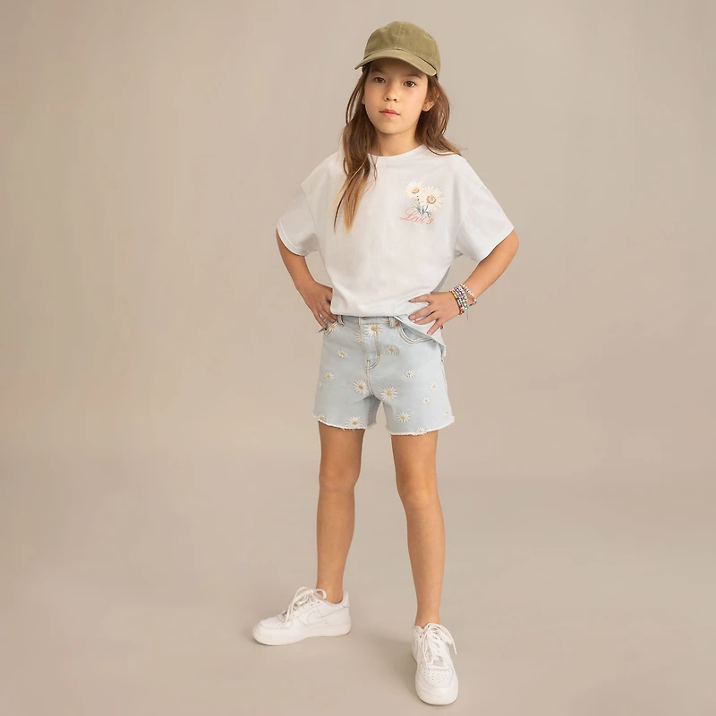 Floral Stamp T-shirt 7-16y